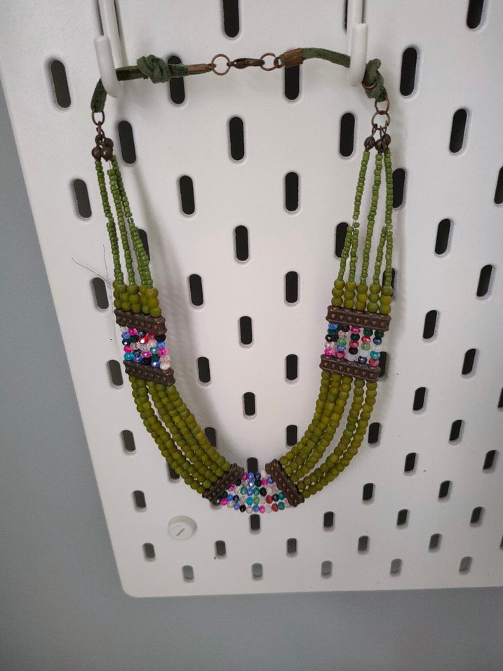 Bohem Çok Renkli Boncuklu Uzun Kolye - Görsel 2