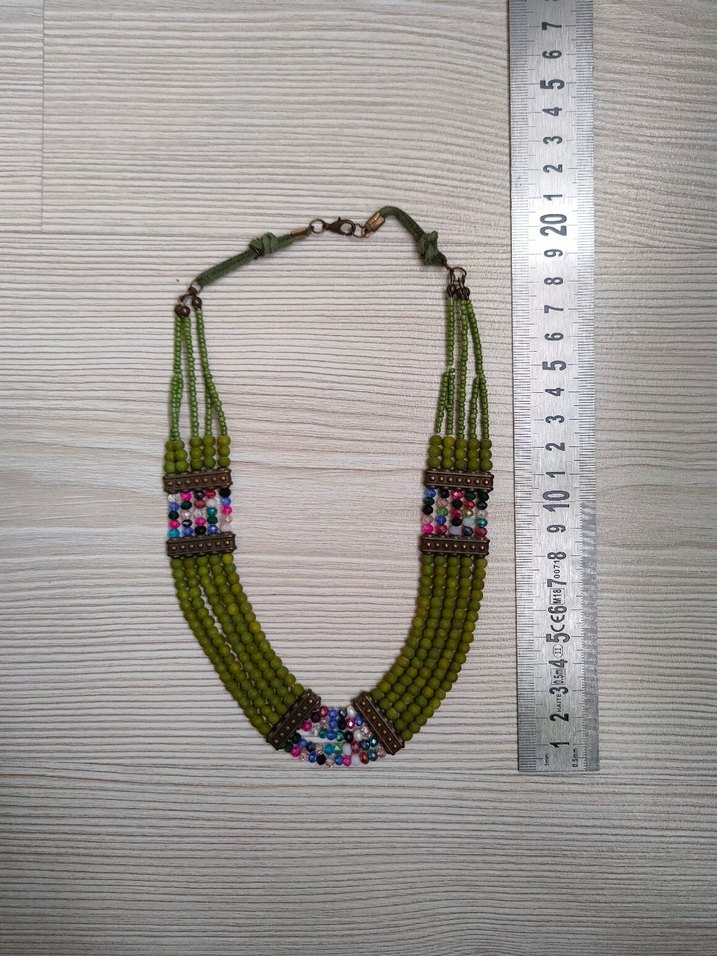 Bohem Çok Renkli Boncuklu Uzun Kolye - Görsel 5