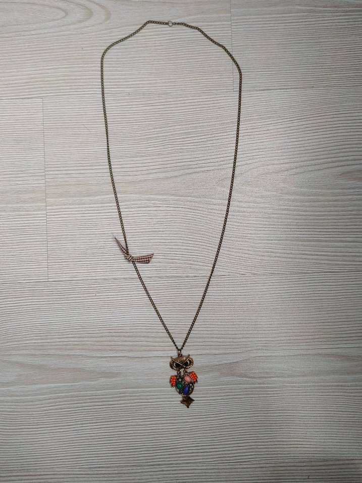 Renkli Bohem Baykuş Kadın Kolye - Görsel 2