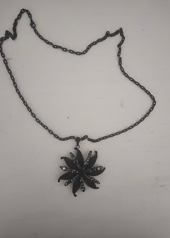 Siyah Zincir Detaylı Gotik Midi Kolye - Görsel 6