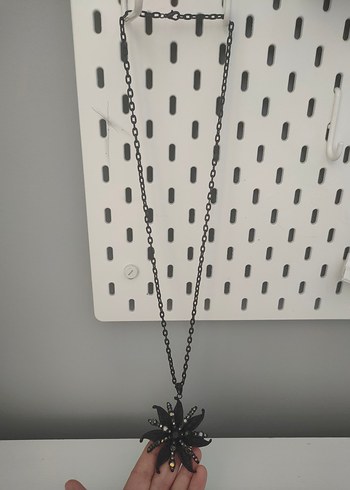 Siyah Zincir Detaylı Gotik Midi Kolye - Görsel 7