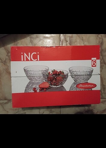 Paşabahçe inci 6 lı kase çerezlik