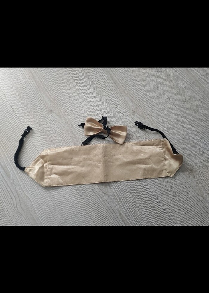 Erkek çocuk papyon ve bel kuşağı - Görsel 2