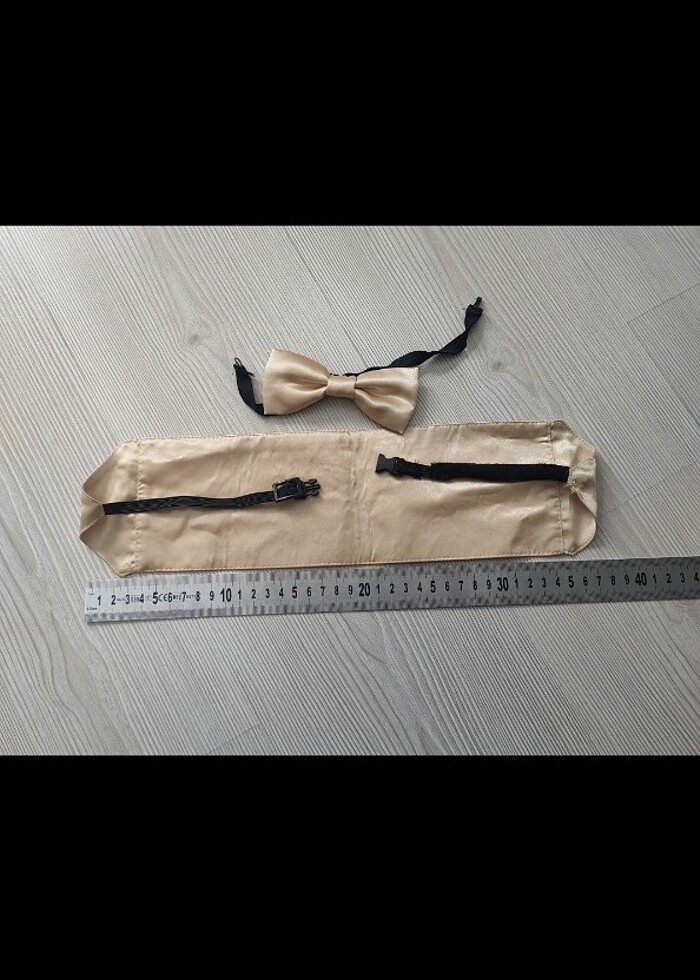 Erkek çocuk papyon ve bel kuşağı - Görsel 3