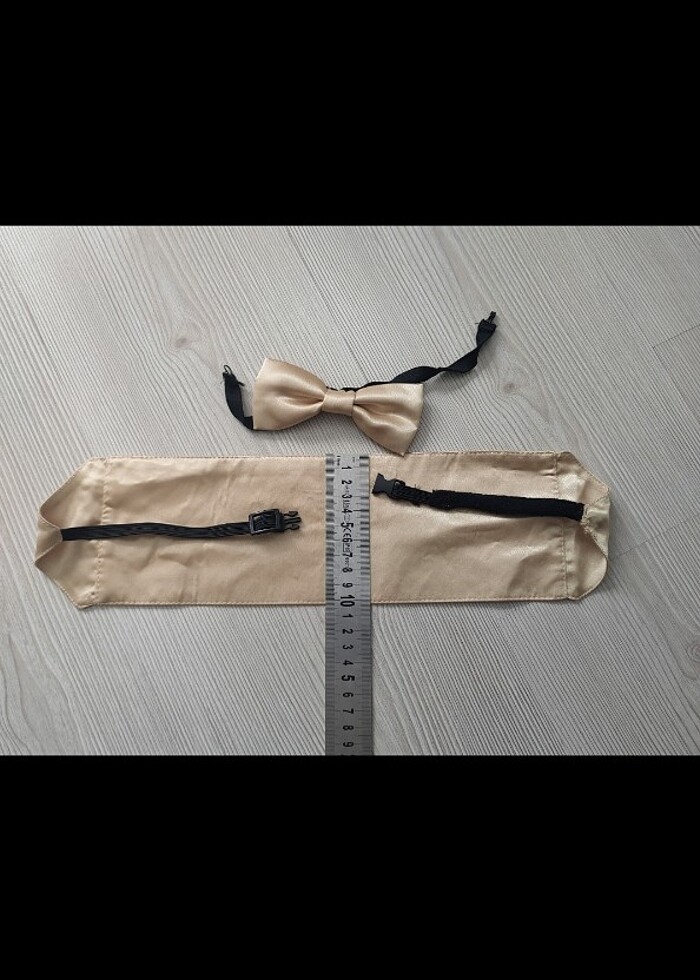 Erkek çocuk papyon ve bel kuşağı - Görsel 4