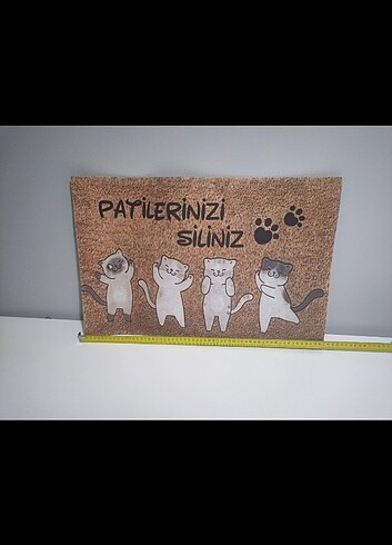 Diğer Kedi desenli kapı önü paspası