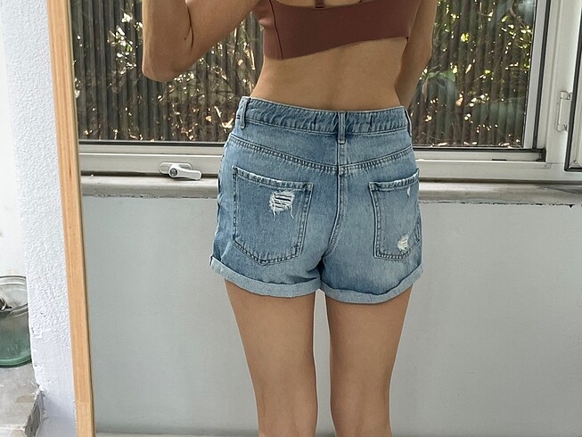 xs Beden mavi Renk Kot şort