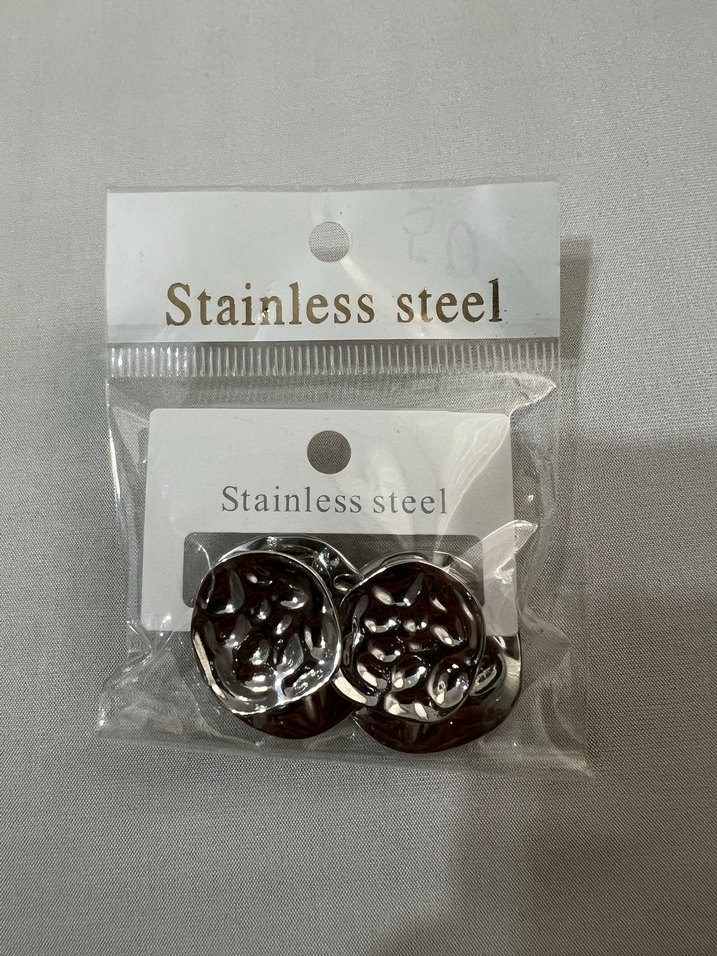 Stainless Steel Gümüş Renk Klipsli Küpe - Görsel 2