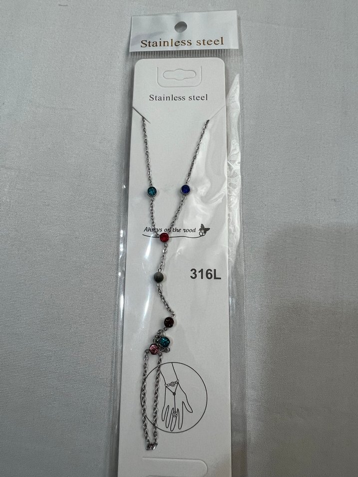 Stainless Steel Renkli Taş Detaylı Gümüş Renk Şahmeran - Görsel 2