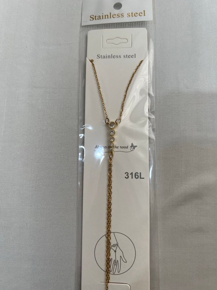 Stainless Steel altın Renk Taş Detaylı Şahmeran - Görsel 2