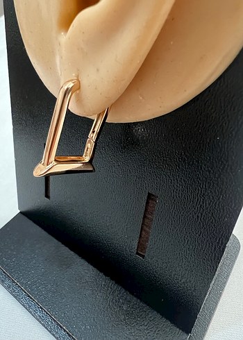 Xuping Bakır Renk Klipsli Küpe - Görsel 2