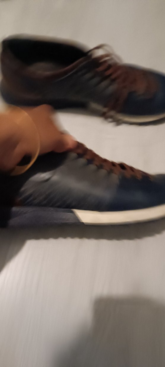 Koyu Mavi Erkek Spor Ayakkabı Bağı - Görsel 3