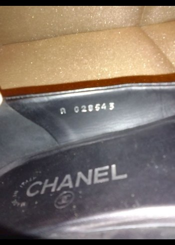 40 Beden Siyah Chanel Kadın Dolgu Topuklu Babet orjinal