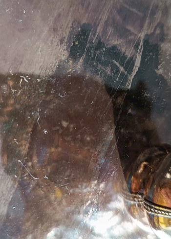 Vintage gümüş  Renkli Parlak Tabak - Görsel 2