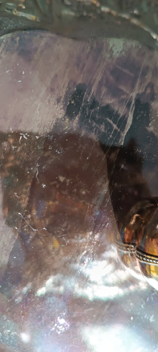 Vintage gümüş  Renkli Parlak Tabak - Görsel 3