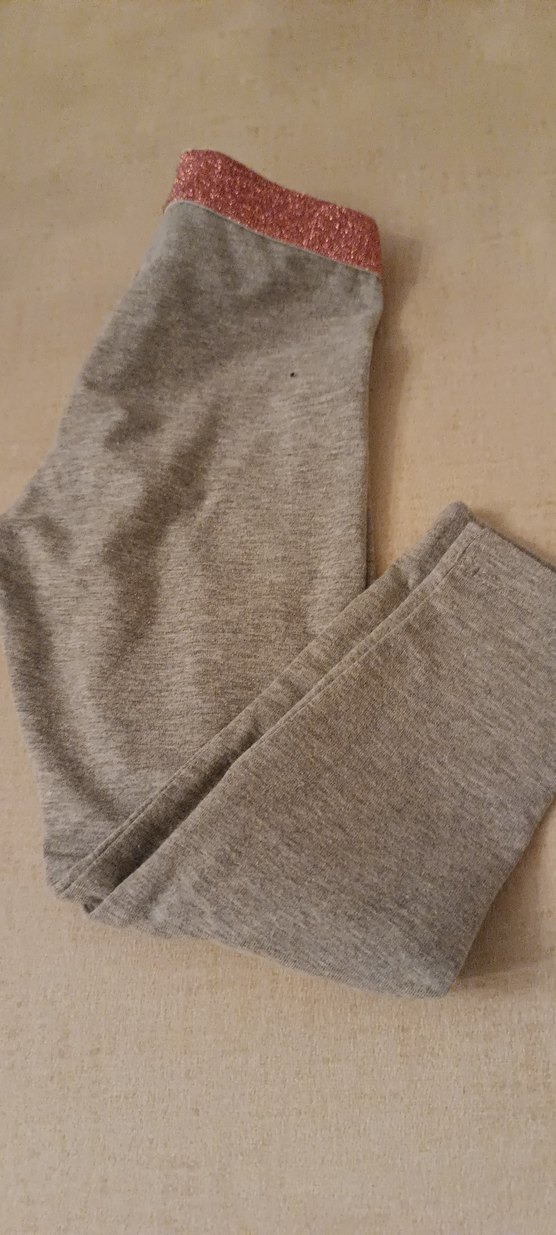 Kız Çocuk Bej Çizgili Pamuklu Tayt - Görsel 5