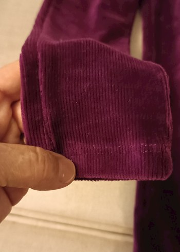 Bordo kadife kız çocuk tayt - Görsel 2