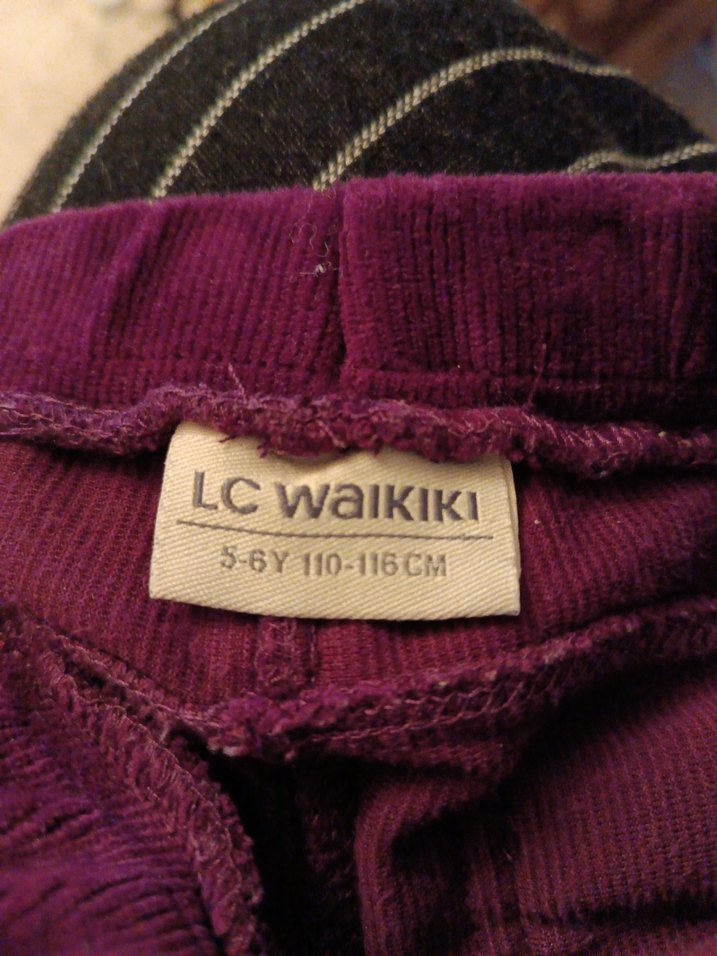 Bordo kadife kız çocuk tayt - Görsel 3