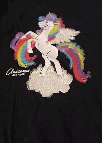 Kız Çocuk Kısa Kollu Parlak Baskılı Tişört - Görsel 2