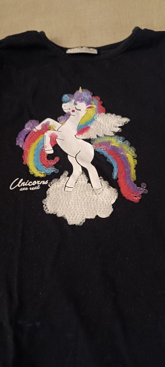 Kız Çocuk Kısa Kollu Parlak Baskılı Tişört - Görsel 2