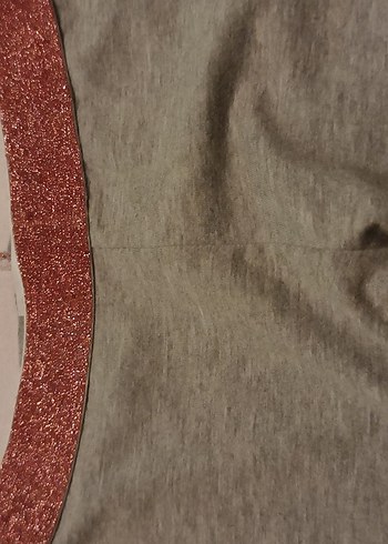 Simli Baskılı Gri Kız Tayt - Görsel 7