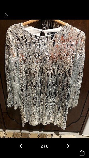 Zara pul payet elbise