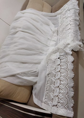 Dantel Detaylı Beyaz perde - Görsel 4