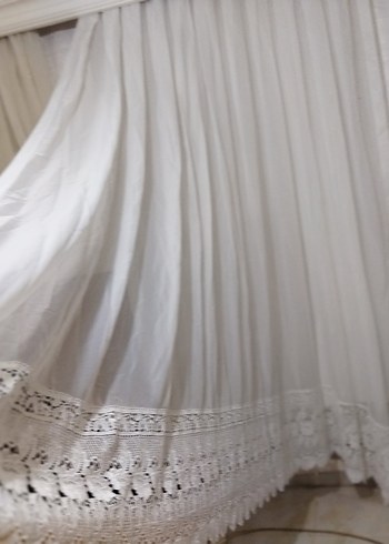 Dantel Detaylı Beyaz perde - Görsel 9