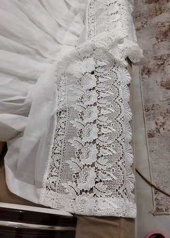 Dantel Detaylı Beyaz perde - Görsel 3