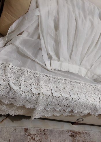 Dantel Detaylı Beyaz perde - Görsel 6