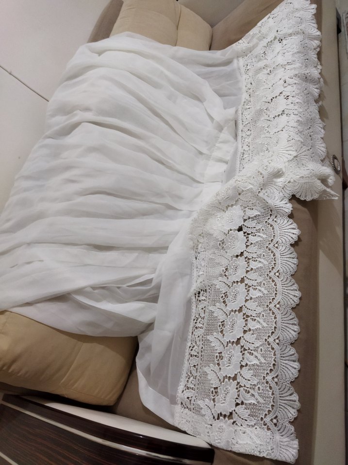 Dantel Detaylı Beyaz perde - Görsel 4