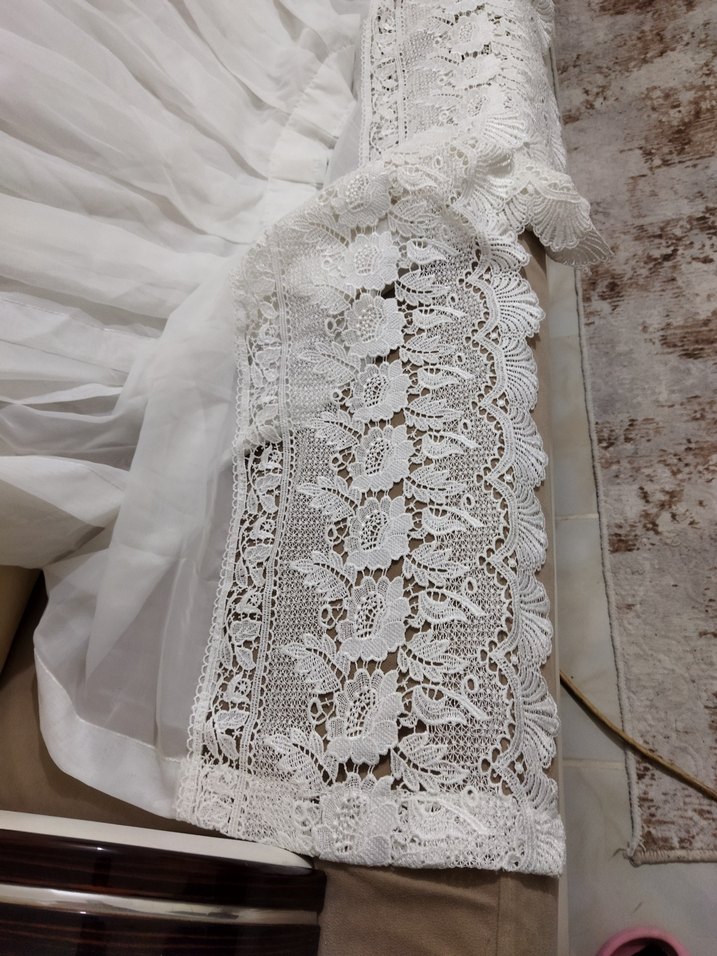 Dantel Detaylı Beyaz perde - Görsel 3