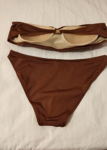 Diğer Boncuk İşlemeli Kahverengi Bohem Bikini
