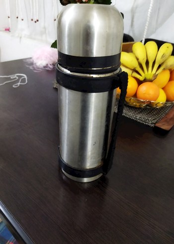 Gri Çelik Termos Matara - Görsel 5