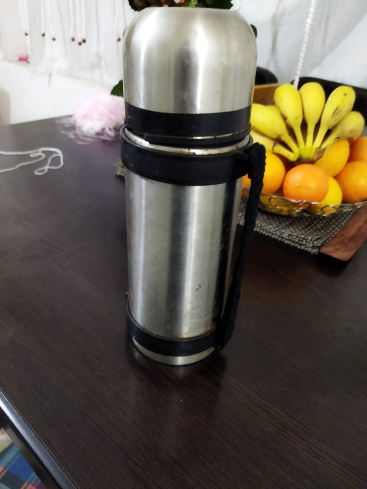 Gri Çelik Termos Matara - Görsel 5