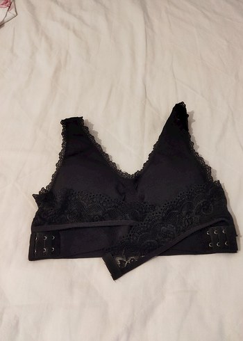 s Beden siyah Renk Dantelli Siyah Gotik Bralet