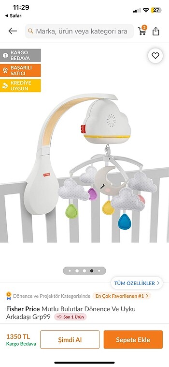 Fisher price beşik dönencesi