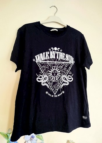 Mavi Jeans Rock Punk Siyah Baskılı Kadın Tişört