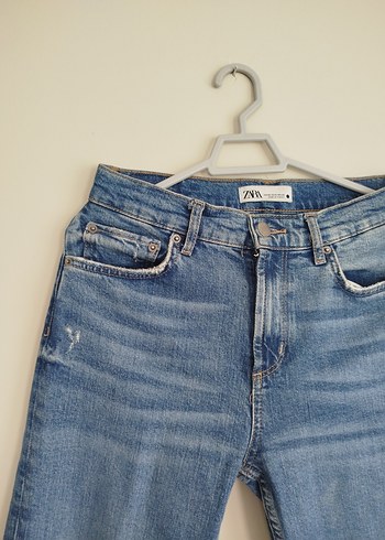36 Beden Kadın Mavi Normal Boy Denim Rahat Kesim Jean