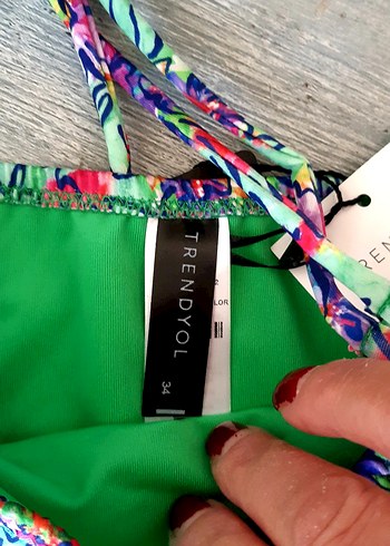 Renkli Bağcıklı Bohem Bikini Altı - Görsel 3