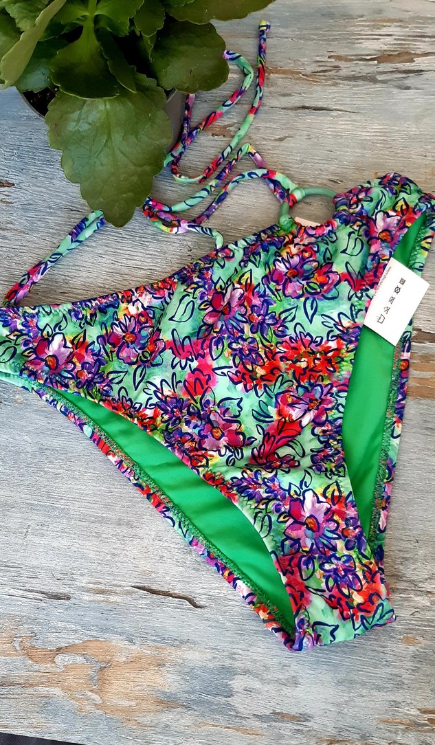 Renkli Bağcıklı Bohem Bikini Altı - Görsel 2