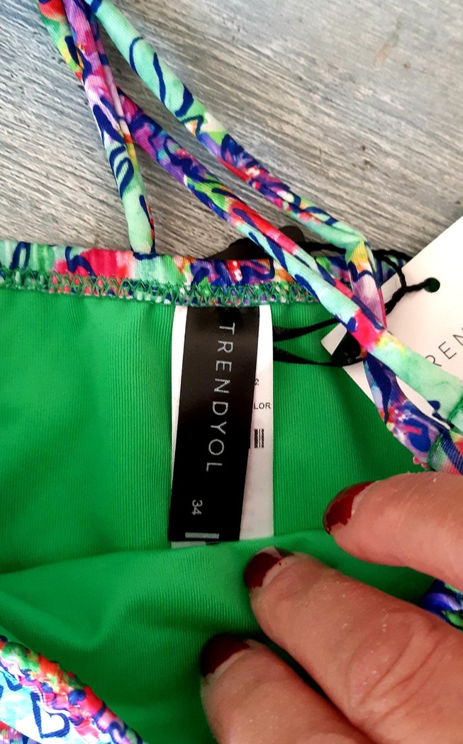 Renkli Bağcıklı Bohem Bikini Altı - Görsel 3