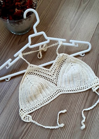 Zara Beyaz Bohem Mini Örgü Bustiyer