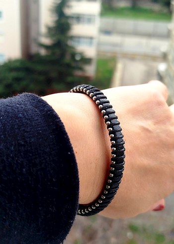 deri erkek Bileklik - Görsel 3