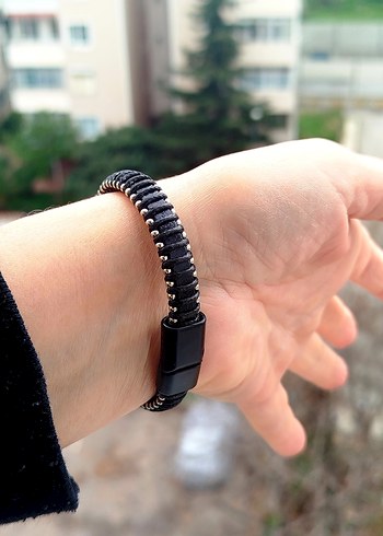 deri erkek Bileklik - Görsel 2