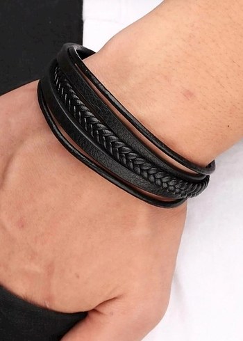Siyah Bohem Erkek Bileklik - Görsel 3