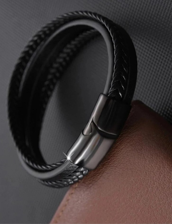 Siyah Bohem Erkek Bileklik - Görsel 2