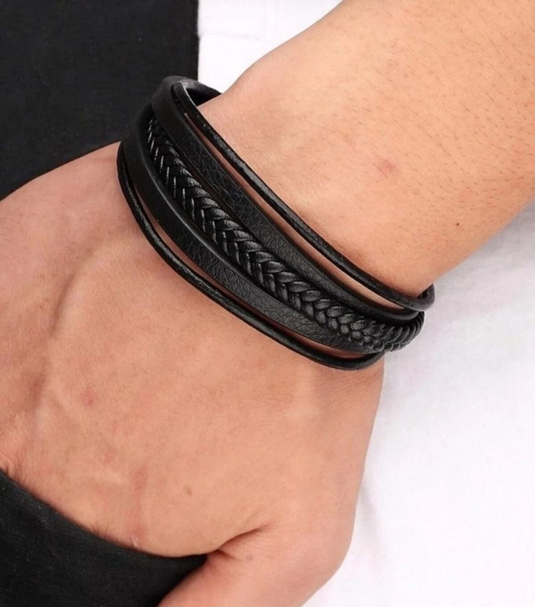 Siyah Bohem Erkek Bileklik - Görsel 3