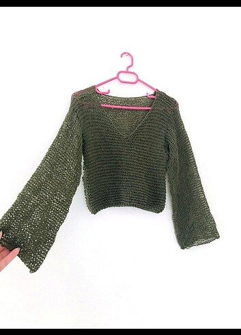xs Beden Haki crop