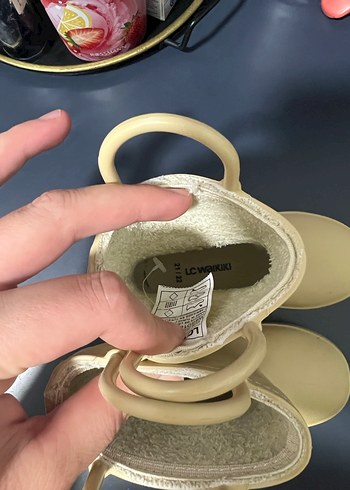 21 Beden haki Renk Kız Çocuk Bej Lastik Botlar Tokalı
